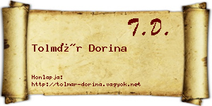 Tolmár Dorina névjegykártya